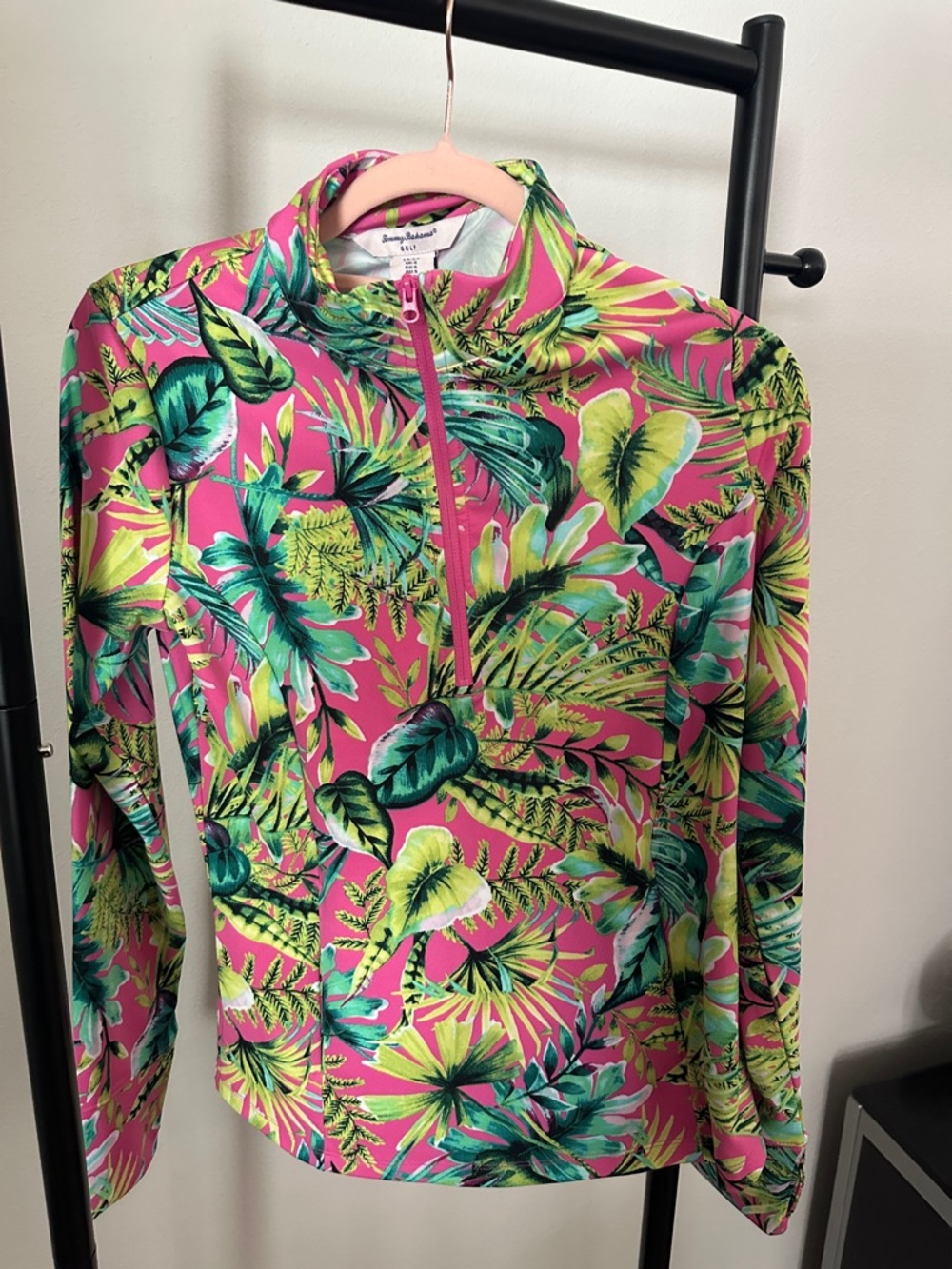 Tommy Bahama Pink Tropical Zip Pullover